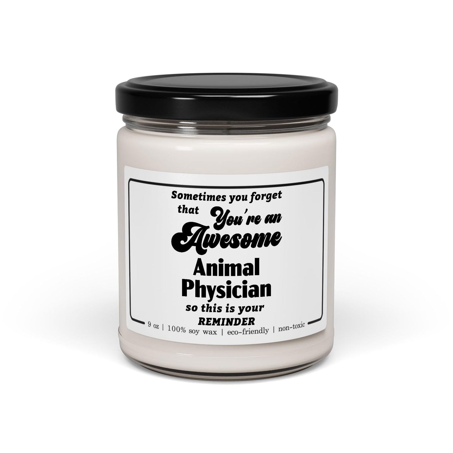 Animal Physician Candle Gifts for Women Men - Appreciation Thank You Birthday Retirement Graduation - Veterinarian Animal Doctor Veterinary - 9oz Soy Wax Cinnamon Vanilla Scent