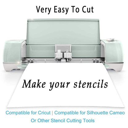 15 Pack 6 Mil Clear Mylar Stencil Sheets, 12" x 24" Blank Stencils, Reusable Template Material, Make Your Own Stencil Compatible Vinyl Cutting Machine