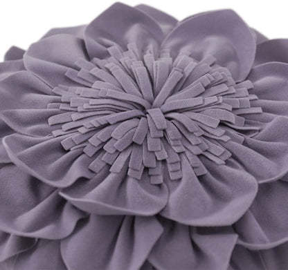 OiseauVoler 3D 14 Inch Decorative Flower Throw Pillows with Insert Included Accent Round Pillow Handmade Cushion