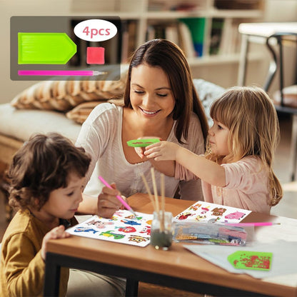 Labeol Diamond Art Kits for Kids Boys and Girls Ages 6-8-10-12 Easy to DIY Creative Diamond Art Sticker Craft by Numbers Kits for Kids and Adult Beginners (Colorful Animal)