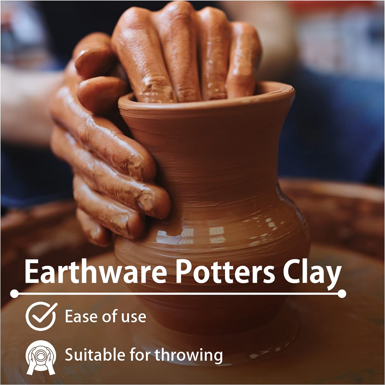 Old Potters Low Fire Pottery Clay (Cones 06-2) Art Modeling Clay, Ideal for Wheel Throwing and Hand Building, Pottery Clay for Sculpting, Beginners, and Advanced, 10 lbs Terra Cotta