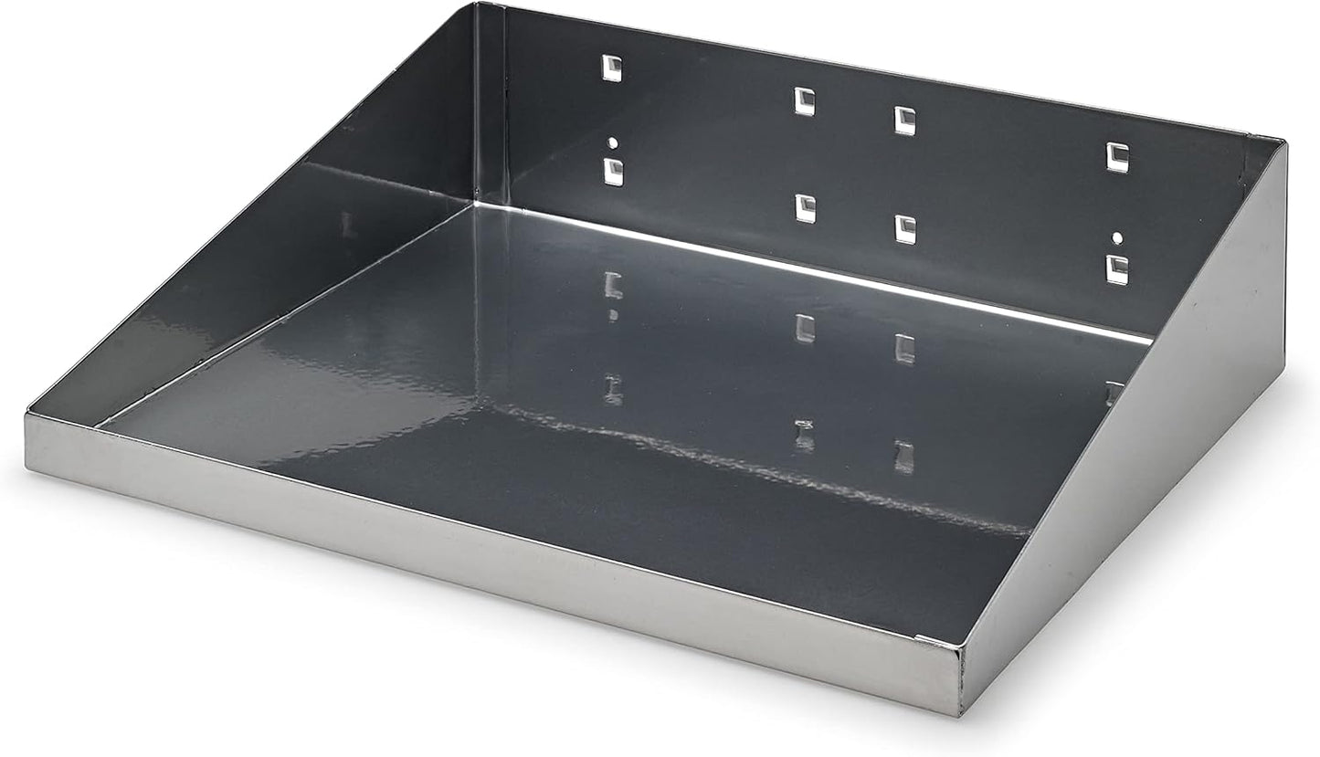 Triton Products 56120-SLV LocHook Shelf with Garment Hanger, 12" x 10", Silver