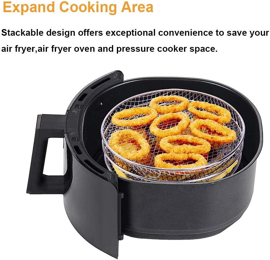 Air Fryer Racks for Gowise USA Airfryer, Ninja AirFryer Accessories, Fit 4.2QT - 5.8QT Air Fryer, Oven, Pressure Cooker