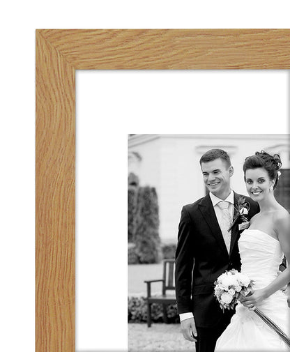 Americanflat Set of 7 Picture Frames with Shatter-Resistant Glass - Gallery Wall Frame Set with One 11x14, Two 8x10 and Four 5x7 Frames - Signature Collection - Dark Oak