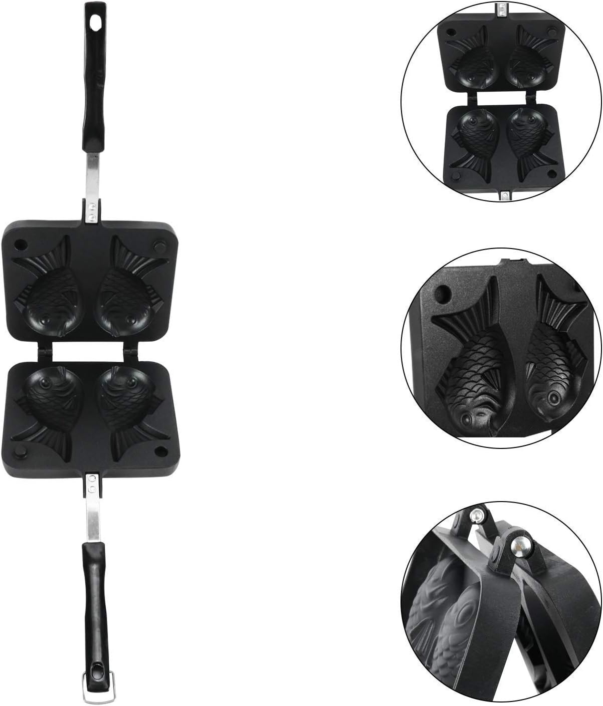 Cake Pan Waffle Maker - Aluminum Alloy Non-stick Waffle Cake Baking Mold Plate (Fish Mould)