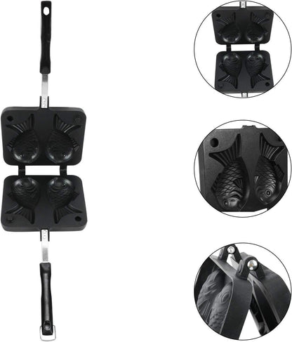 Cake Pan Waffle Maker - Aluminum Alloy Non-stick Waffle Cake Baking Mold Plate (Fish Mould)