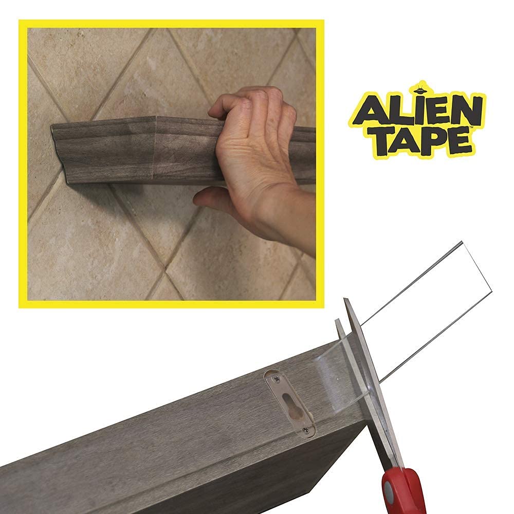 ALIEN TAPE Heavy Duty Double Sided Tape, Nano Tape, Feet Clear Adhesive Tape for Poster Photo Wall Decor As Seen on TV, (1 Roll - 10 Feet)