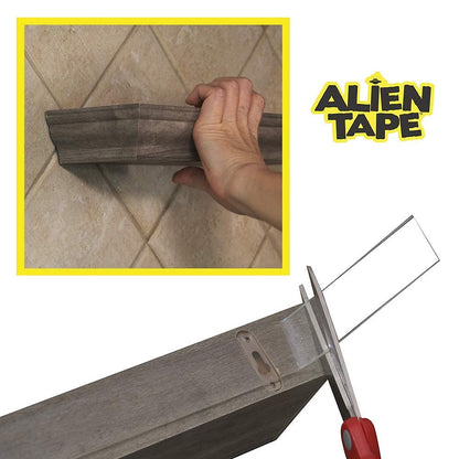 ALIEN TAPE Heavy Duty Double Sided Tape, Nano Tape, Feet Clear Adhesive Tape for Poster Photo Wall Decor As Seen on TV, (1 Roll - 10 Feet)