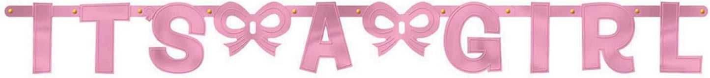 "It's a Girl" Large Foil Letter Banner