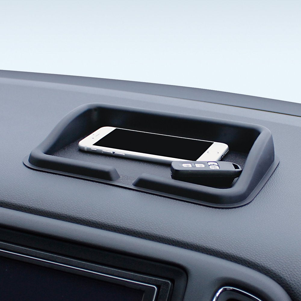 Tsuchiya Yack Non-Slip Silicone Dashboard Tray PZ-728, Black, Rectangular