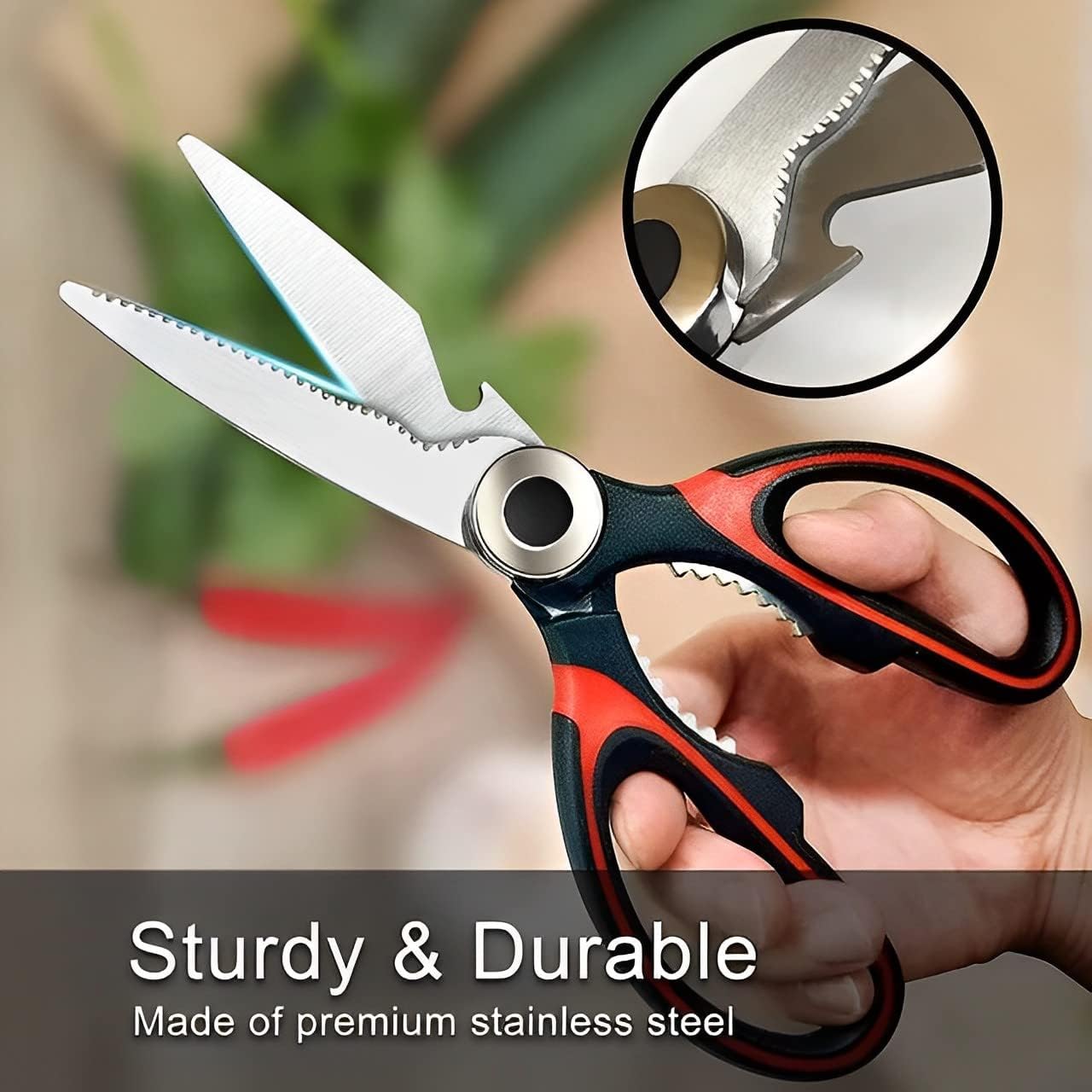Multipurpose Kitchen Scissors, Left and Right Handed Kitchen Shears, Stainless Steel Blades, Kitchen Gadgets