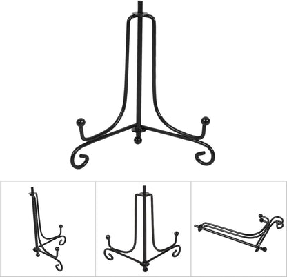 EBTOOLS Iron Display Stand, 4 Inch Iron Easel for Display, Picture Frame Holder, Decorative Plate Stands