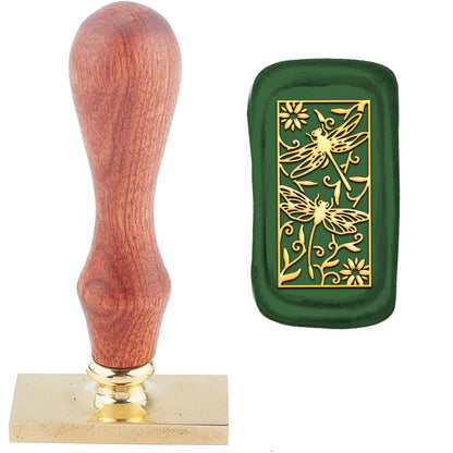 CRASPIRE Dragonfly Wax Seal Stamp Sunflower Sealing Wax Stamps Vine Retro Vintage Removable Brass Stamp Head with Wood Handle for Wedding Invitations Cards Gift Wrapping