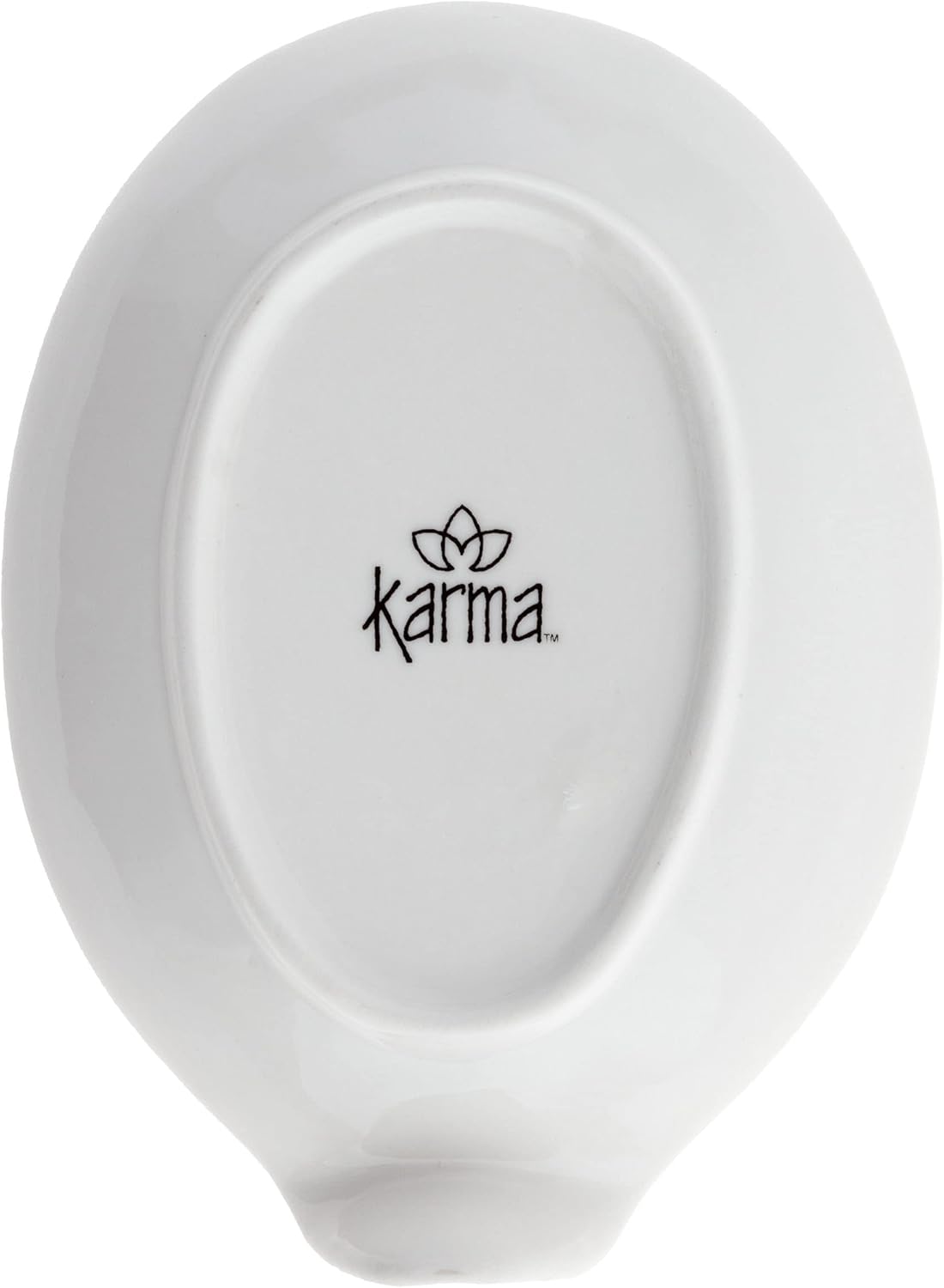 Karma Boho Spoon Rest, Black and White Ceramic Spoon Rest for Countertop