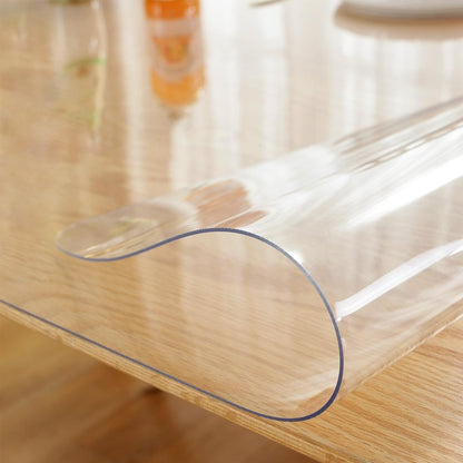 LovePads Clear Table Cover Protector, 18 x 54 Inch 2mm Thick Plastic Table Cover, Table Protector for Dining Room Table, Waterproof Dresser Cover Top for Kitchen, Coffee, Writing Desk