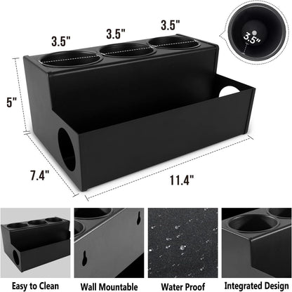 Hair Dryer Holder, Wall Mounted Hair Accessories Organizer for Bathroom Counter, Stainless Steel Storage
