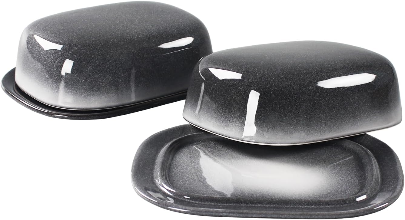 jinsongdafa Countertop, 6.4 Inch Butter Dish With lid for Porcelain Butter Holder with Lid, Butter Container Perfect