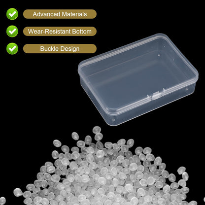 30 Pcs Small Plastic Containers with Lids, 4.13"×2.95"×0.98"Mini Plastic Clear Bead Storage Containers Case Rectangular Craft Storage Boxes with Lids for Jewelry Beads Craft Hardware Pins