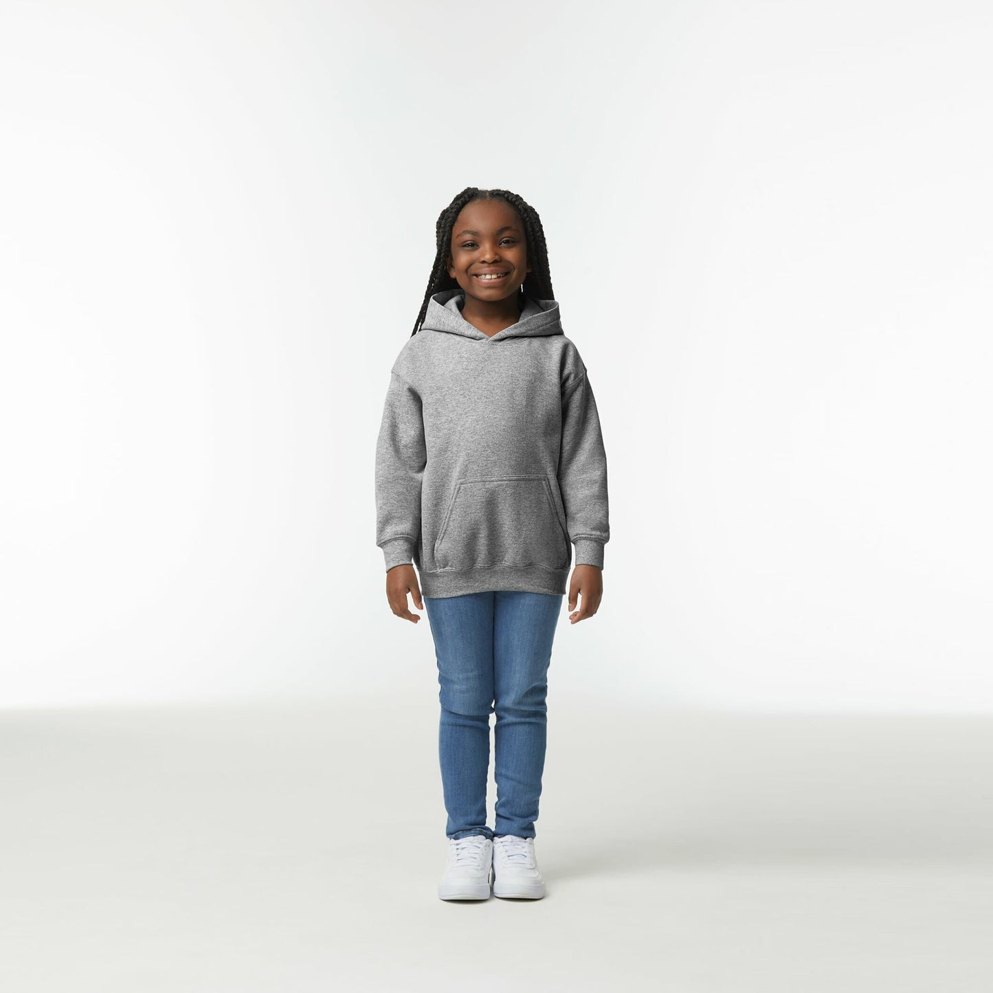 Gildan Youth Hoodie Sweatshirt, Style G18500B, Black, Large