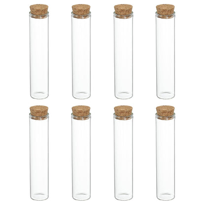 uxcell 8Pcs Mini Glass Bottles with Cork Stoppers, 30ml Small Clear Bottles Glass Empty Jars Vials for DIY Crafts Party Wedding Decor Favors