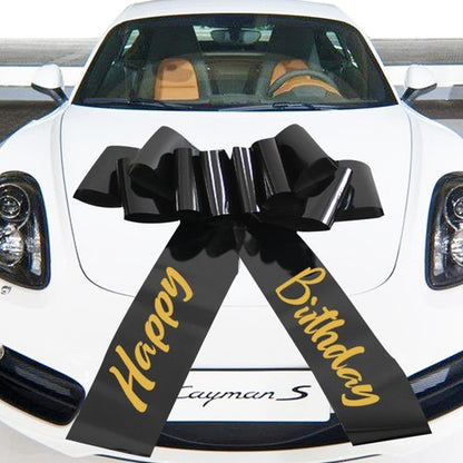 Happy Birthday Car Bow - 30 Inch Big Car Bow for Celebrations, New Home & Birthday Decor