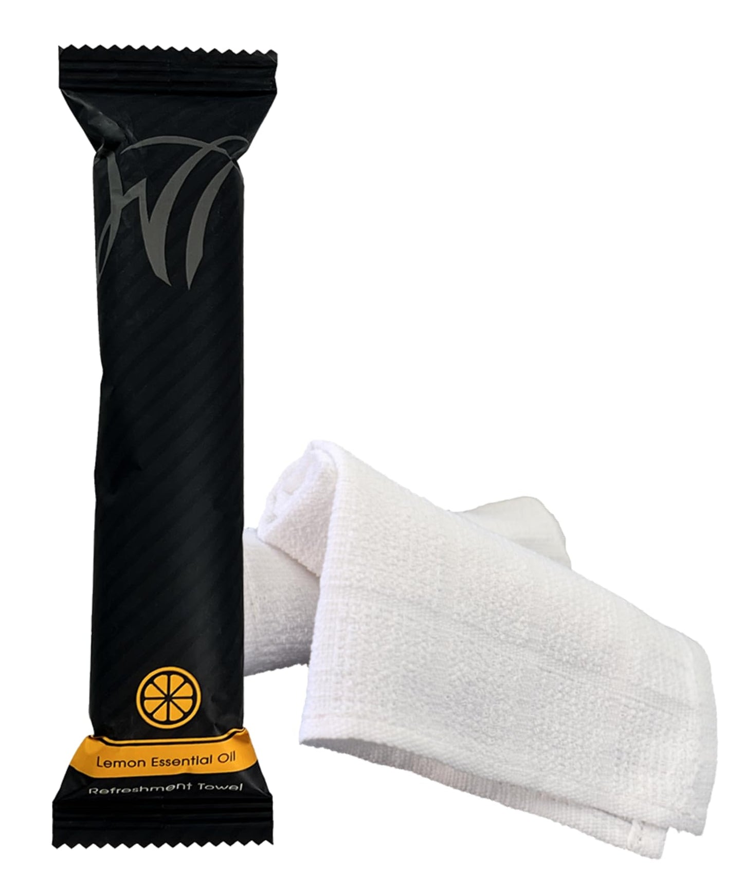 White Towel Services 10" x 10" in Moist Cotton Towel Individually Wrapped - Lemon Scent (Case of 50) - Single-Use Oshibori Style Cotton Hospitality Towels