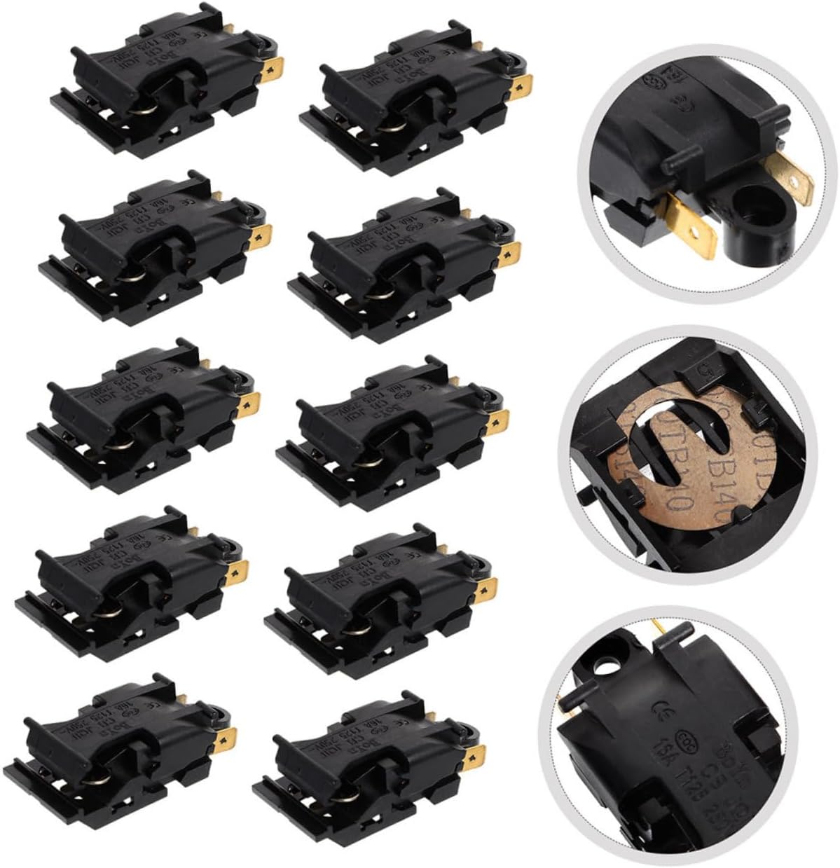 10pcs Electric Kettle Switch Thermostat: Temperature Control for Electric Kettle, Thermal for Oven, Copper Heat