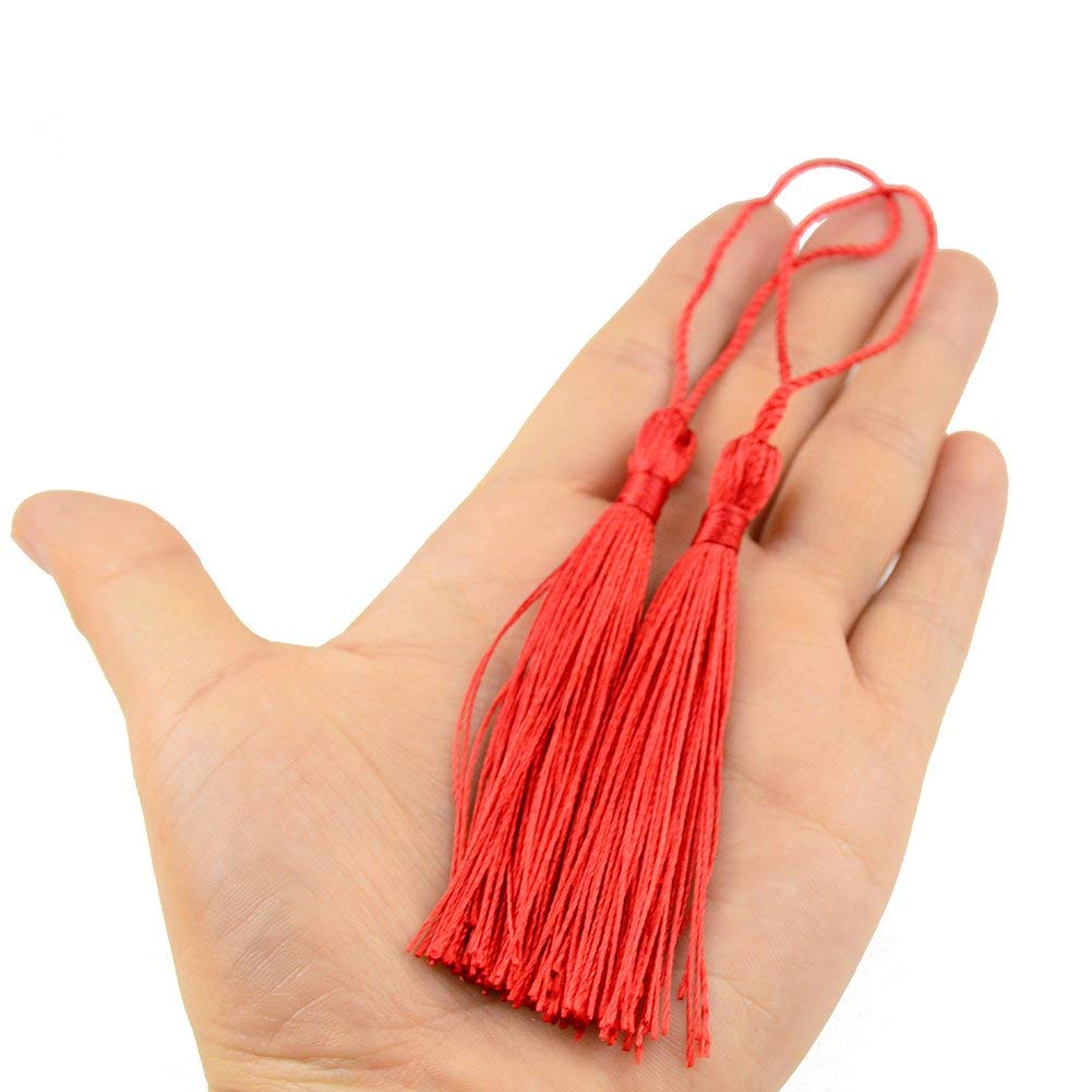 Aokbean 30 pcs Skeleton Keys 100 pcs Tassel for Diy Crafts