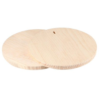 MUKLEI 4 Pack 12 Inch Round Wood Plaque, 3/4 Inch Thick Unfinished Wooden Circle Plaque Wooden Base for Craft Projects, Painting, Woodcarving, DIY Sign