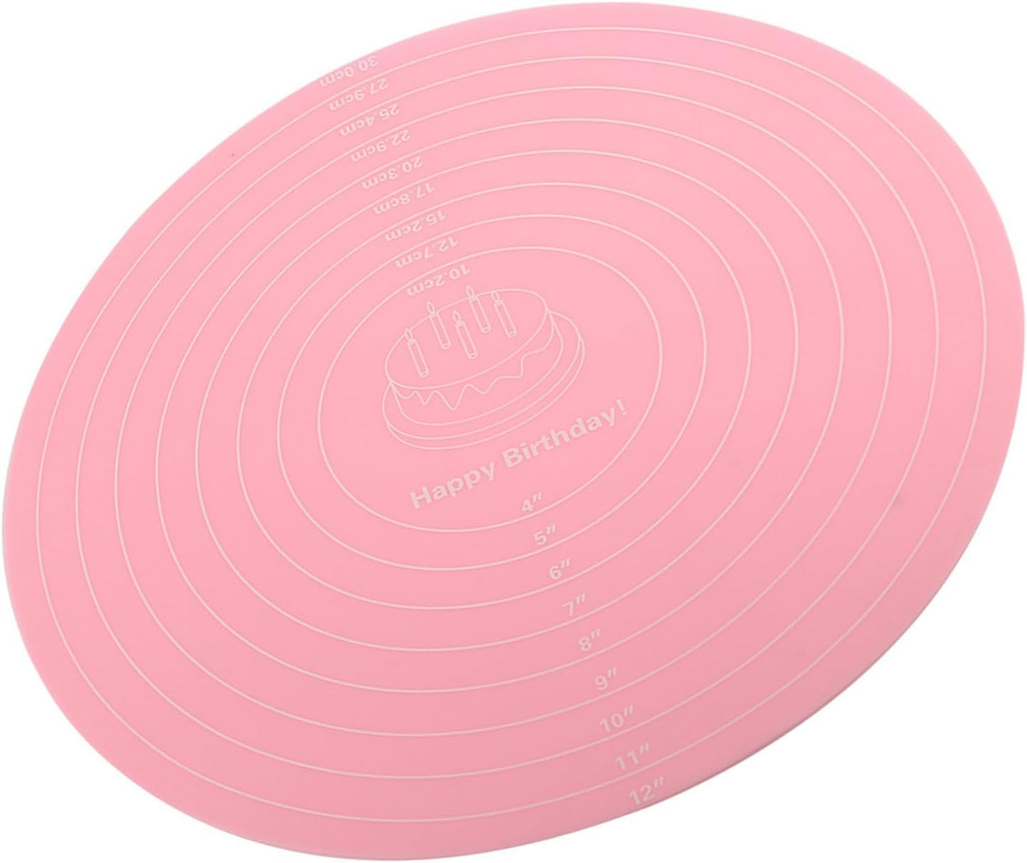 Silicone Baking Mat with Measurements for Cake Turntable, Non-Stick Heat Resistant Pastry Baking Sheet
