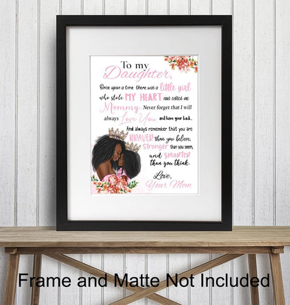 11x14 Black Girl Nursery Wall Art LARGE - African American Art - Inspirational Quotes - Positive Sayings - Cute Baby