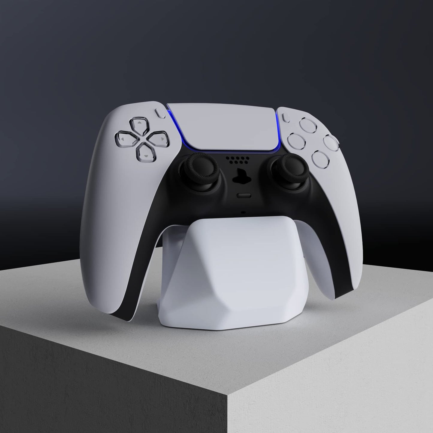 PlayVital Universal Game Controller Stand for Xbox Series X/S Controller, Gamepad Stand for PS5/4 Controller, Display Stand Holder for Switch Pro Controller - White