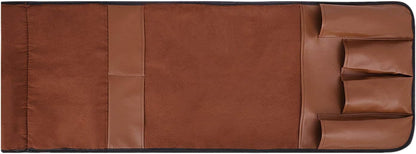 Leather Sofa Armrest Organizer with Pockets, Non-Slip Remote Control Holder for Couch, Armchair, Cell Phones, Magazines