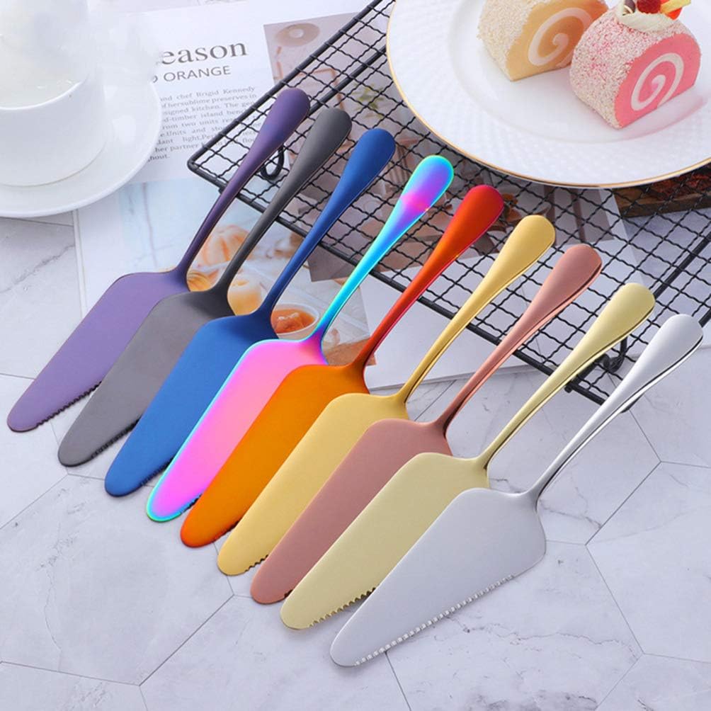 Hemoton Pie Cake Server, Luxurious Stainless Steel Spatula, Cake Cutter with Serrated Edge for Pie, Tart, Dessert