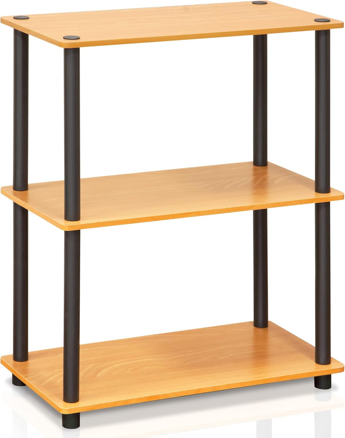 Industrial Style Marble White Side Table with Ample Storage