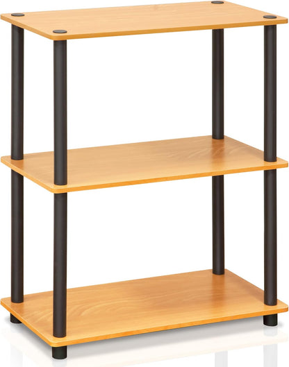 Industrial Style Marble White Side Table with Ample Storage