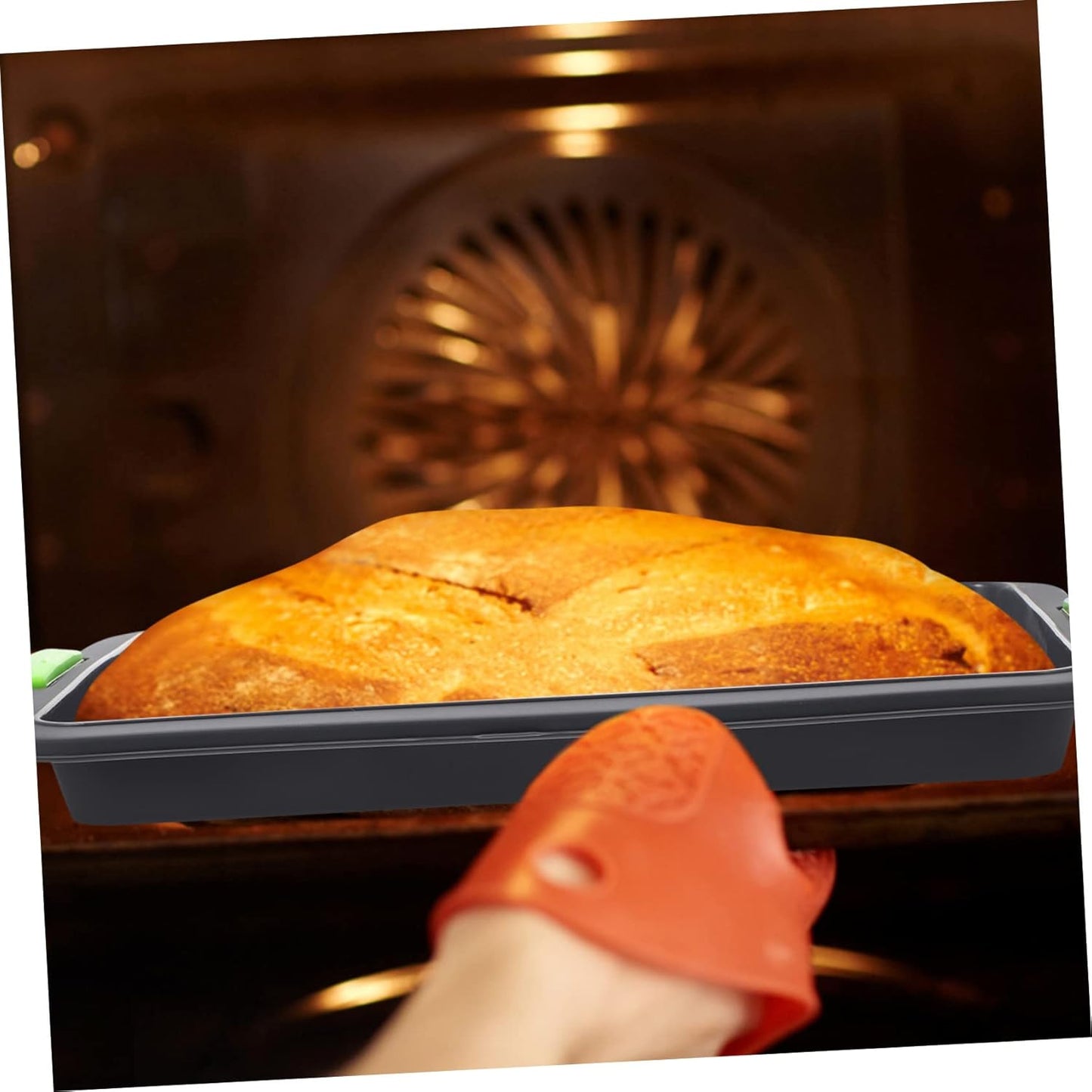 Luxshiny Sheet Cake Pan, Silicone Loaf Pan, Brownie Baking Pan, Rectangular Bakeware for Home Kitchen