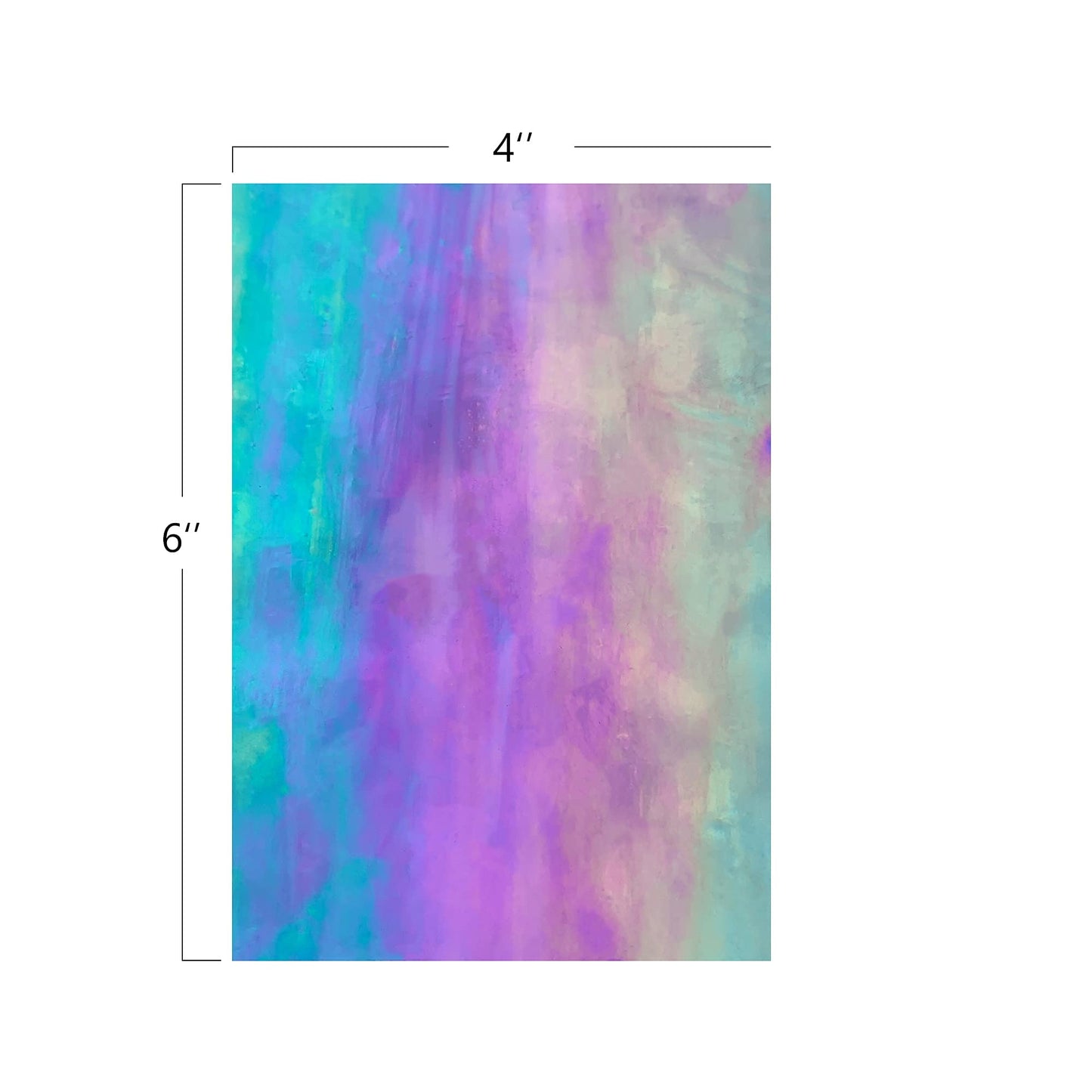 HAOSUM 8 Pack Iridescent Rainbow Stained Glass Sheets,4 x 6 inch Mosaic Glass,Art Glass Opaque for DIY Kits, Mosaics Projects (Iridescence)