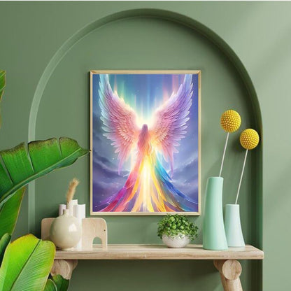 WEMEON Square Drill Diamond Painting Angel- 5D Full Square Diamond Art Kits for Adults with Tools, Stunning No-Gap Design, Easy to Apply and Frame, Home Wall Decor, Gift Idea(12X16 Inch)