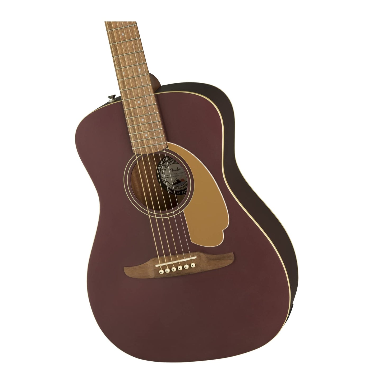 Fender Malibu Player Acoustic Electric Guitar, Burgundy Satin, Walnut Fingerboard