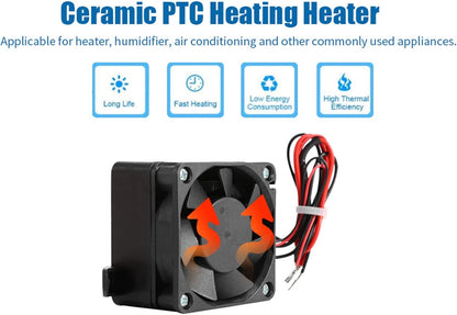 AYNEFY PTC Car Fan Heater, Constant Temperature Air Heater with Power Cord for Humidifier and Air Conditioning