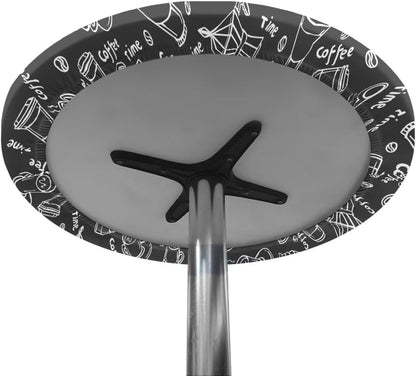 24 24 Inch x Cocktail Table Topper Covers Small Round Table Cloth with Elastic Fit Washable Table Cloth Decorative