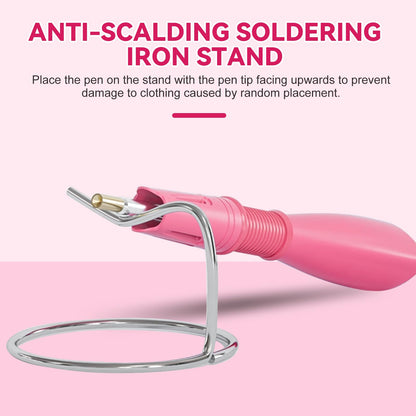 Maxmartt Hotfix Applicator Tool, DIY Hot Fix Rhinestone Setter, Quick Heating Hot Fix Wand Rhinestone, DIY Applicator Embellishment Tools, for Setting Rhinestones and Beads (Pink)