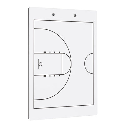 Elite Clipboards Basketball White Dry Erase Coaches Clipboard | Double-Side Basketball Coaching Whiteboard with Marker