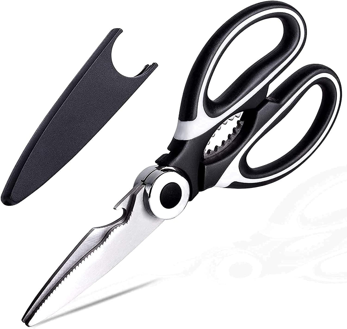 FYSHFLYER Kitchen Shears Multi Purpose Strong Stainless Steel Kitchen Utility Scissors with Cover Poulry,Fish, Meat