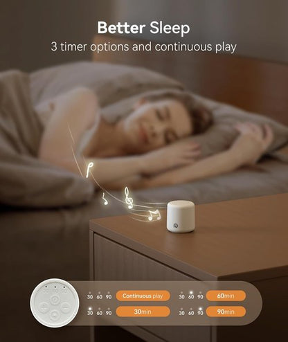 Dreamegg Portable White Noise Machine - Egg-Sized Sleep Aid with 16 Nature Sounds & Timer | Cream