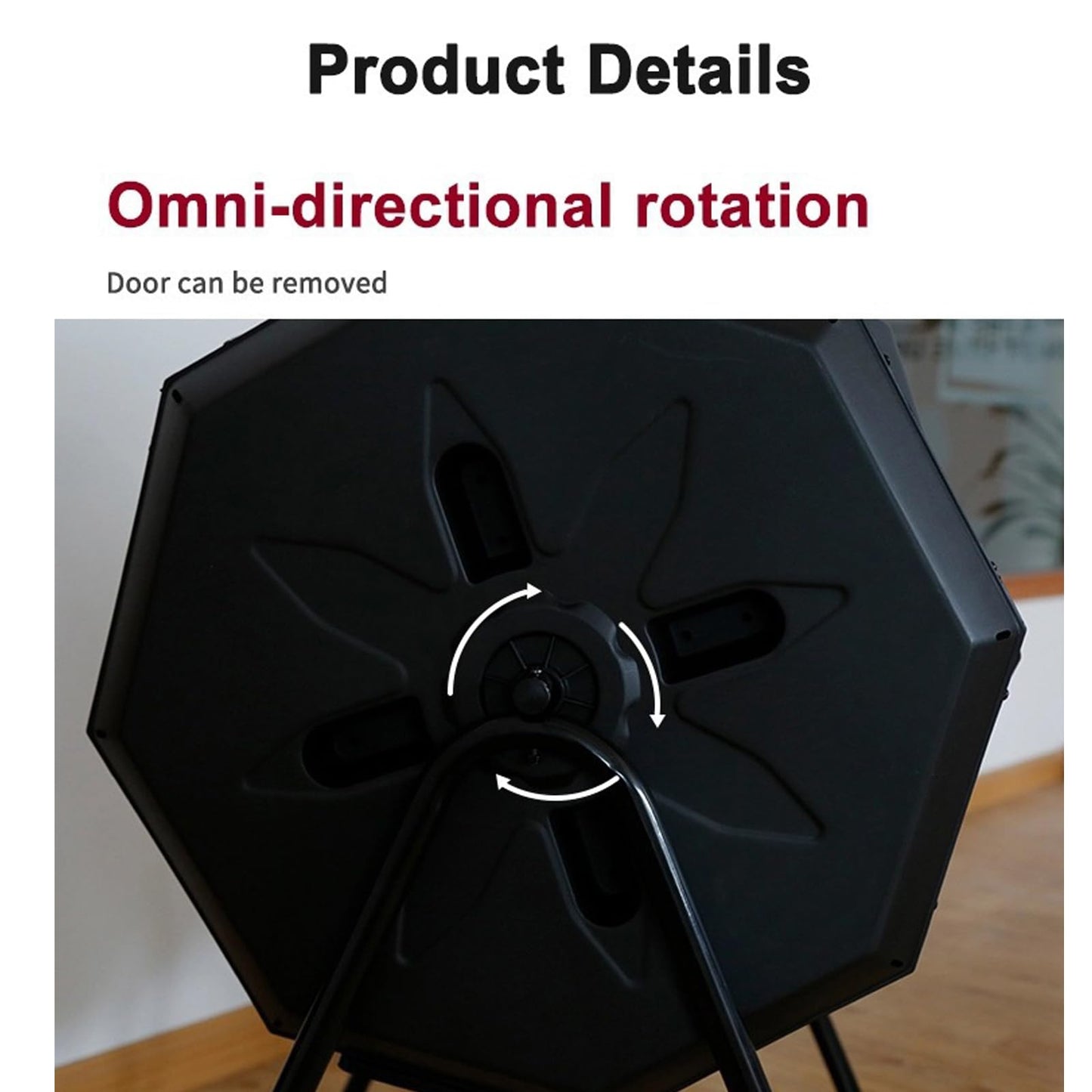 TsoLay Compost Tumbler Outdoor, 160L Dual Chamber Compost Tumbler, High Volume Composter with Sliding Doors, Ventilation Hole Design & Solid Steel Frame, for Garden, Kitchen, and Yard Waste