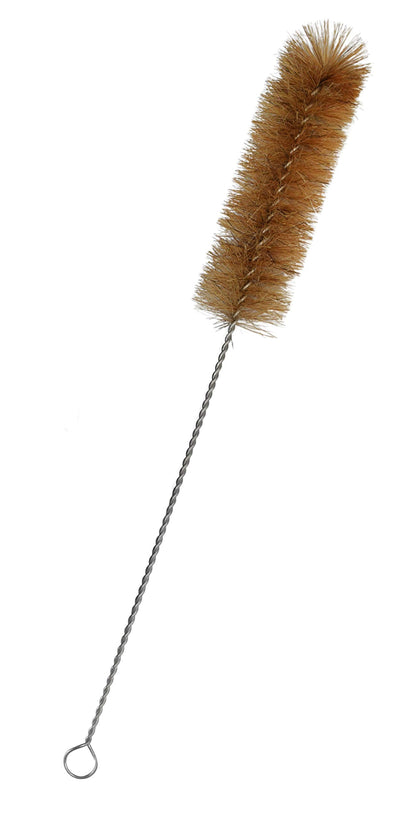 EISCO 12PK Bristle Cleaning Brushes with Fan-Shaped Ends, 11.25" - Twisted Stainless Steel Wire Handle - Ideal for 1.2" - 1.4" Diameter Tubes, Bottles, Flasks, Cylinders, Jars, Vases, Cups