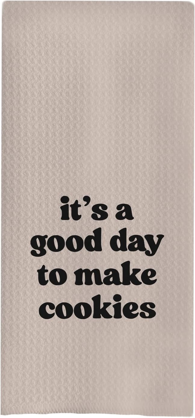16x24 (11) Baking Towels, Tea Towels for Baking, Gifts for Bakers, Cookie Lovers, Cooks, Beige Microfiber Kitchen