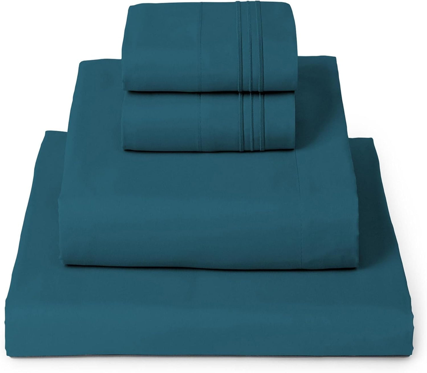 Mellanni Full Sheets Set - Iconic Collection Luxury Bedding | Extra Soft, Cooling, Wrinkle-Resistant (Teal)